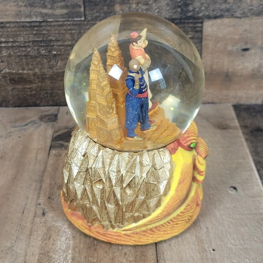Disney Aladdin & Genie Broadway‎ Musical Snow Globe Never Had A Friend Like Me